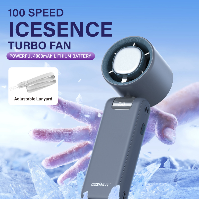 Diginut CL-85 Foldable Handheld Fan Grey