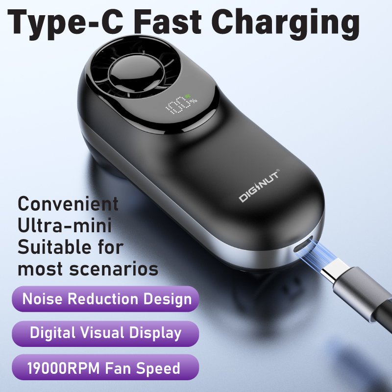 Gadget Mix DIGINUT CL-93 Ultra Mini Collapsible Fan Stand 19000RPM 2000mAh Type-C Fast Charging Portable Fan