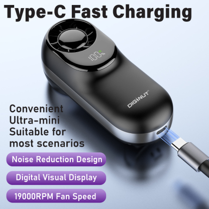 Gadget Mix DIGINUT CL-93 Ultra Mini Collapsible Fan Stand 19000RPM 2000mAh Type-C Fast Charging Portable Fan