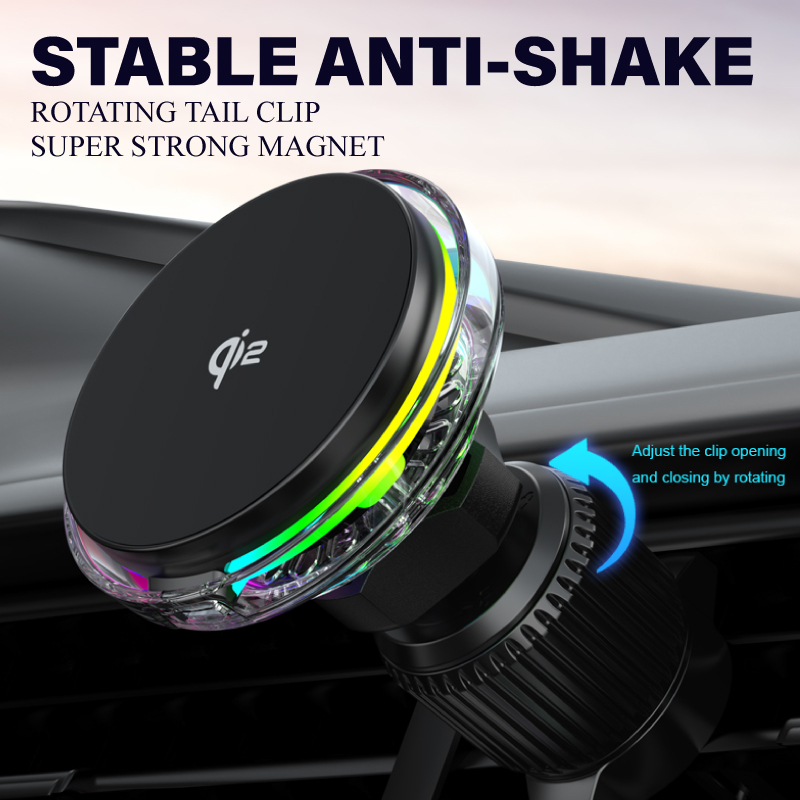 Diginut CW-20 Wireless Car Mount With Ambient Light/Black