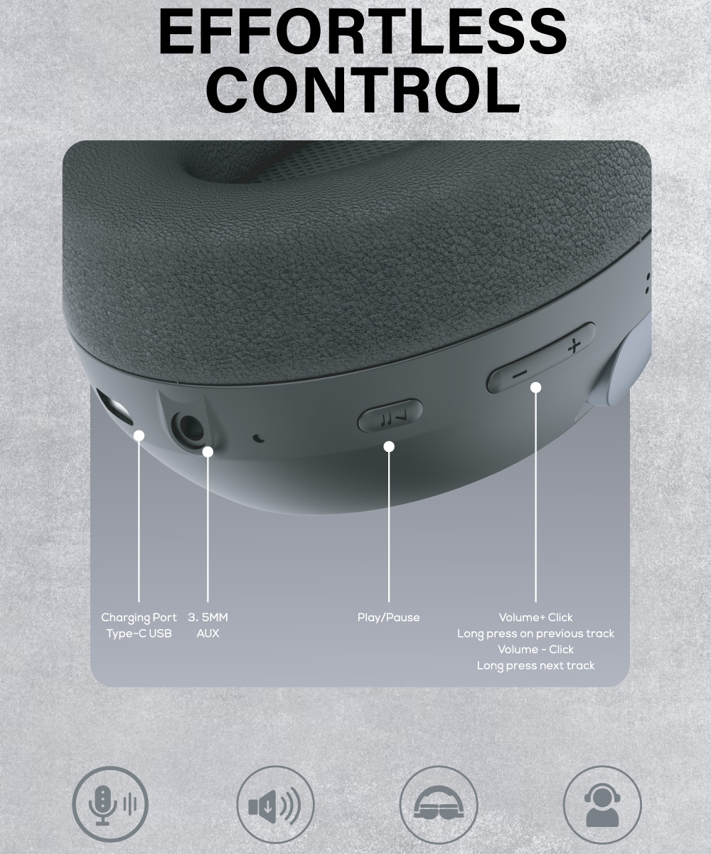 Diginut DH-16 ANC On-ear Headsets Black