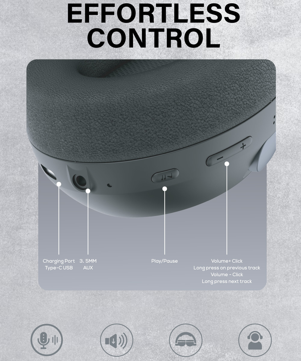 Diginut DH-16 ANC On-ear Headsets Black