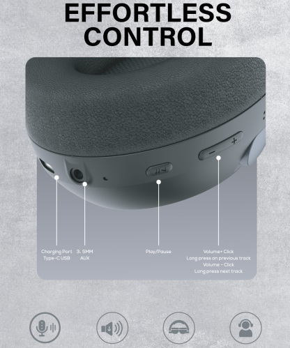 Diginut DH-16 ANC On-ear Headsets Black