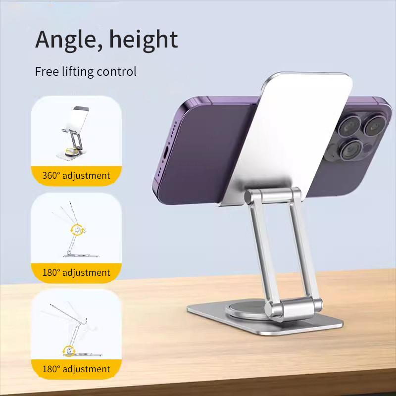 Diginut DJ-21 Foldable & 360-Degree Rotation Phone Stand Silver