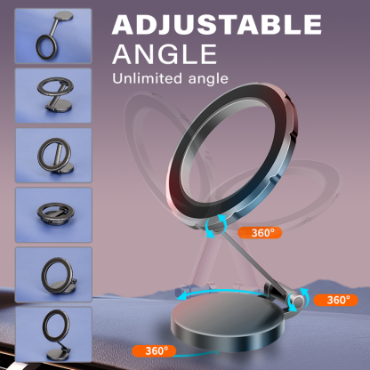 Gadget Mix Diginut DJ-23 360° Rotation Magnetic Folding Phone Stand Grey/Sliver