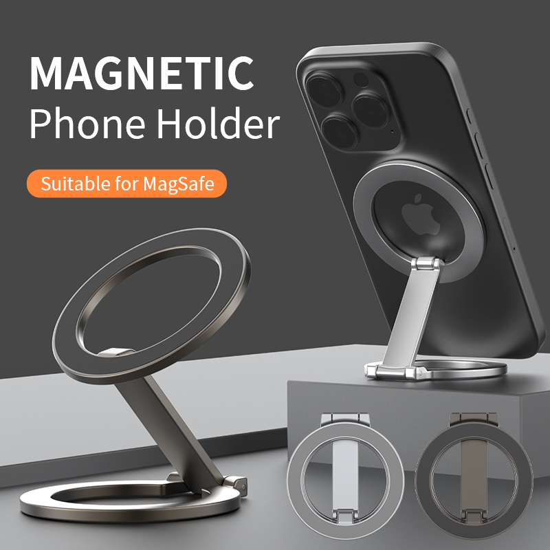 Diginut DJ-27Metal Ring Magnetic Phone Stand /Grey