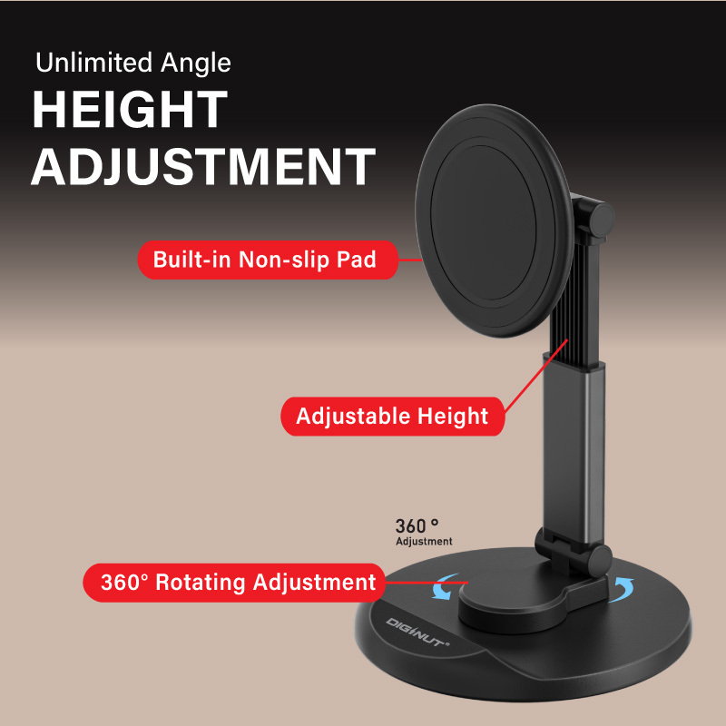 Diginut DJ-26 Magnetic Adjustable Stand Black