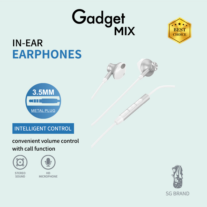 Gadget MIX DIGINUT - E-20 3.5MM In-Ear Wired Earphone/High Sound Quality/Stereo/ Phone Calling