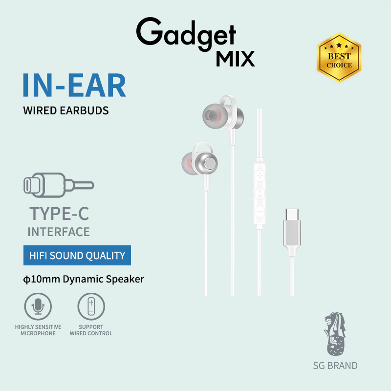 Gadget MIX Diginut E-28 Type-C In-Ear Wired Earbuds/  360 Degree Spatial Audio/ In-Ear Design/ Wired Control