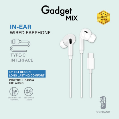 Gadget Mix Diginut E-42 3.5mm/E-42L/E-42C In-Ear Earpiece With Microphone White