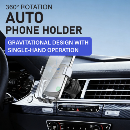Gadget Mix DIGINUT CH-51 Auto Phone Holder 360° Rotation Gravitational Design for Car, 4.7-6.7 Inch