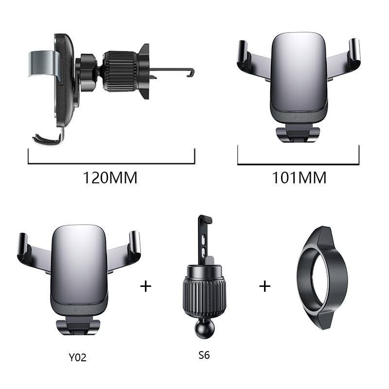 Gadget Mix DIGINUT CH-51 Auto Phone Holder 360° Rotation Gravitational Design for Car, 4.7-6.7 Inch