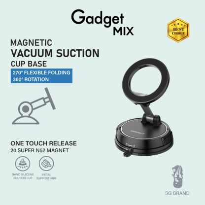 Gadget Mix Diginut CH-36 Vacuum Suction CupCar Phone Mount Black