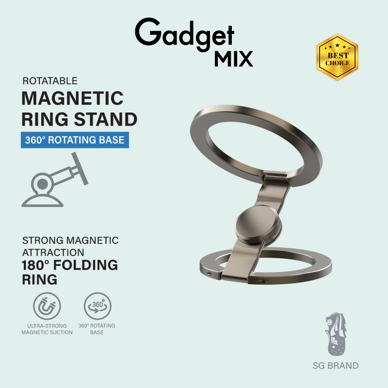 Gadget Mix Diginut DJ-28 Metal Ring Phone Holder Grey