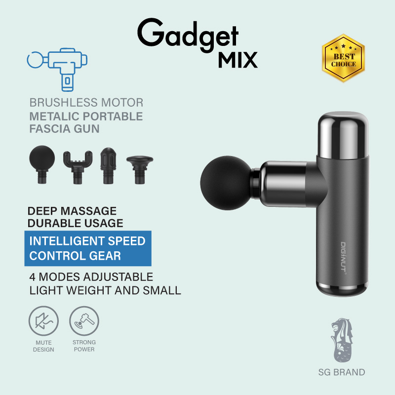 Gadget Mix Diginut MS-10 Metallic Portable Fascia Gun Gray Black