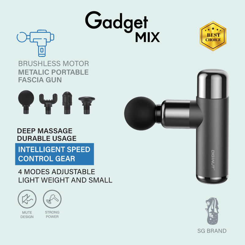 Gadget Mix Diginut MS-10 Metallic Portable Fascia Gun Gray Black