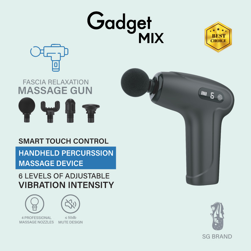 Gadget Mix Diginut MS-08 Mini Digital Display Massage Gun Grey