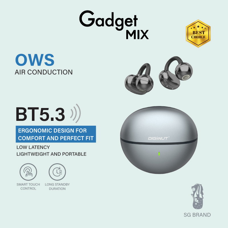 Gadget Mix Diginut T-39S OWS Air Conduction Bluetooth Earbuds Grey