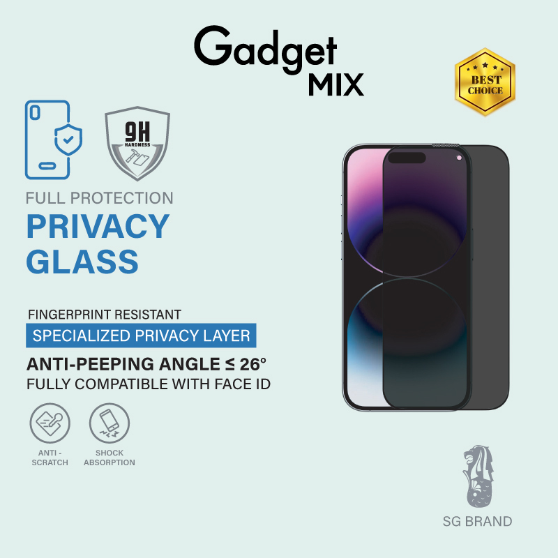 Gadget Mix Diginut iP 18 Pro/18 Pro Max Full Screen Protector Matt/Privacy/Anti Blue Light/Privacy Matt