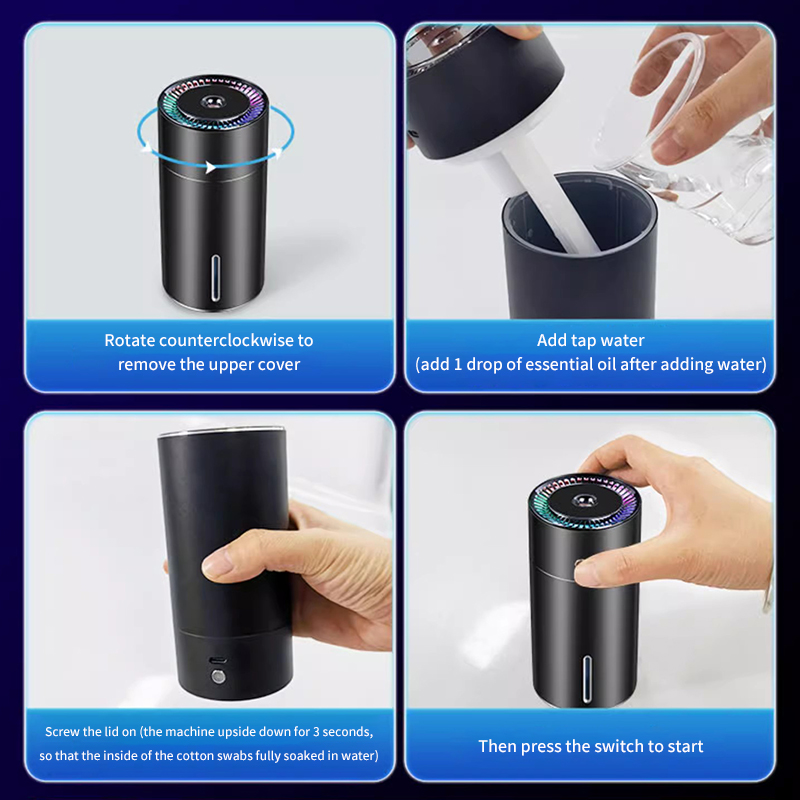 Gadget MIX H-20 Portable Car Humidifier With Battery/ Scheduled Shutdown/ AI intelligence/ Spray Purification