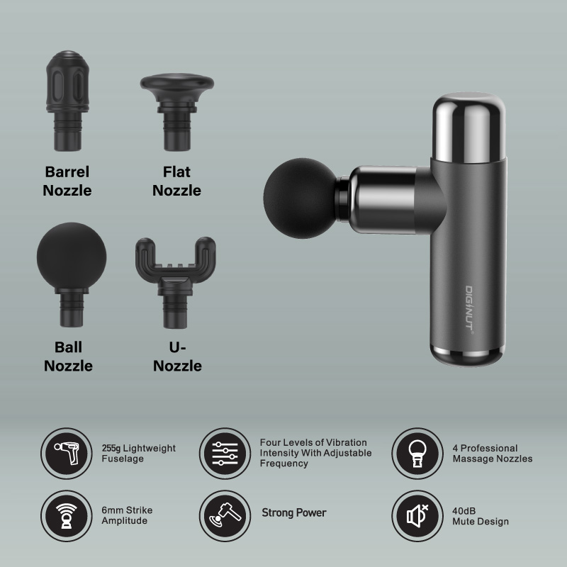Diginut MS-10 Metallic Portable Fascia Gun Gray Black