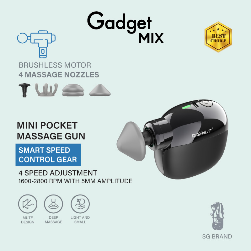 Gadget Mix Diginut MS-12 MINI Mini Pocket Massage Gun Black
