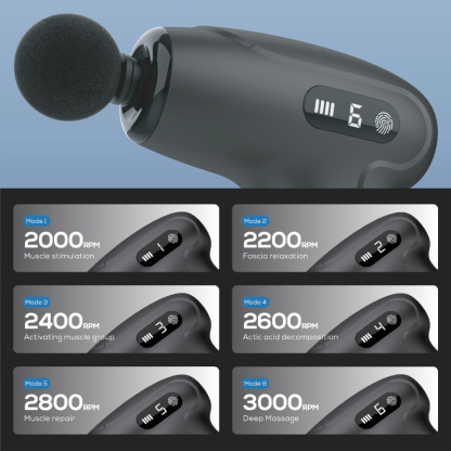 Gadget Mix Diginut MS-08 Mini Digital Display Massage Gun Grey