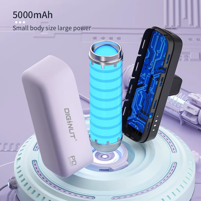 Gadget MIX Diginut P-43 5000mAh Mini Portable Powerbank/ Emergency Charging/ Type-C/ iPhone Output/ Easy To Carry
