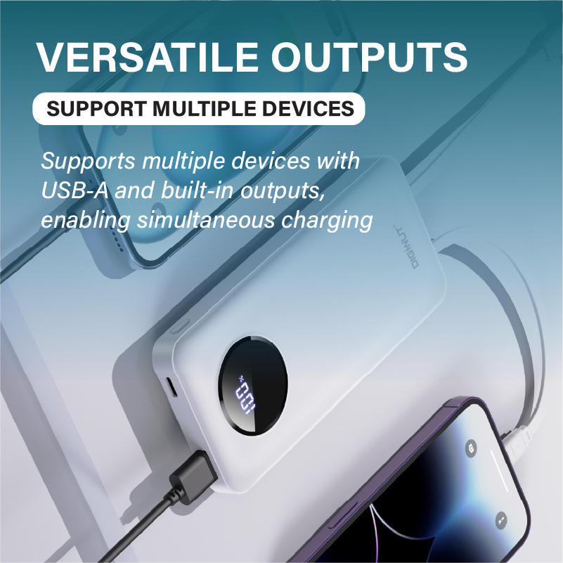 Gadget MIX Diginut PX-10 Powerbank with Cables Black/White 10000mAh fast charging