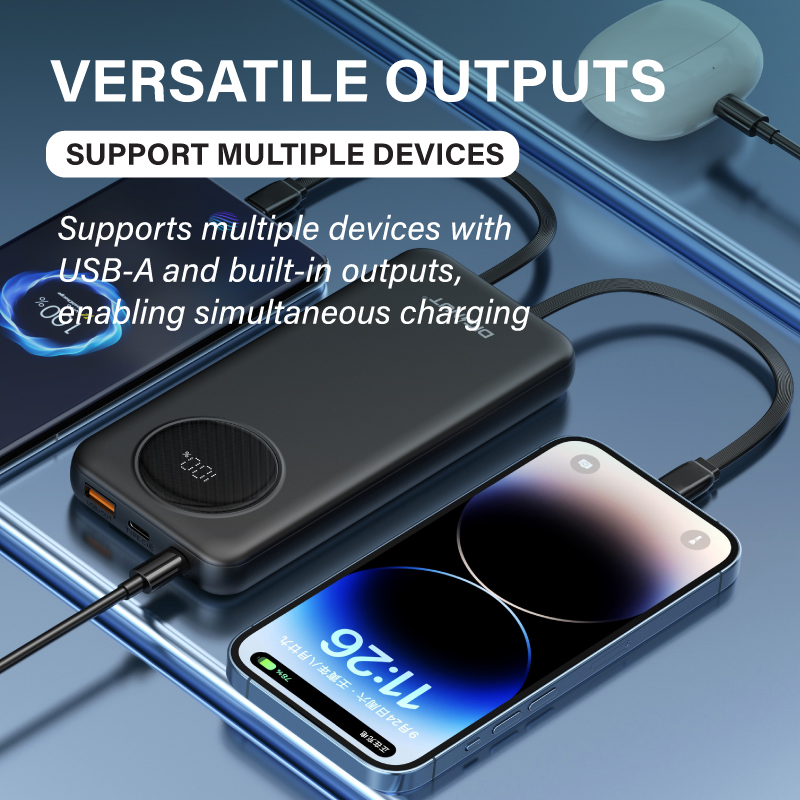 Diginut PX-11 10000mAh PD 20WPower Bank with Cables White