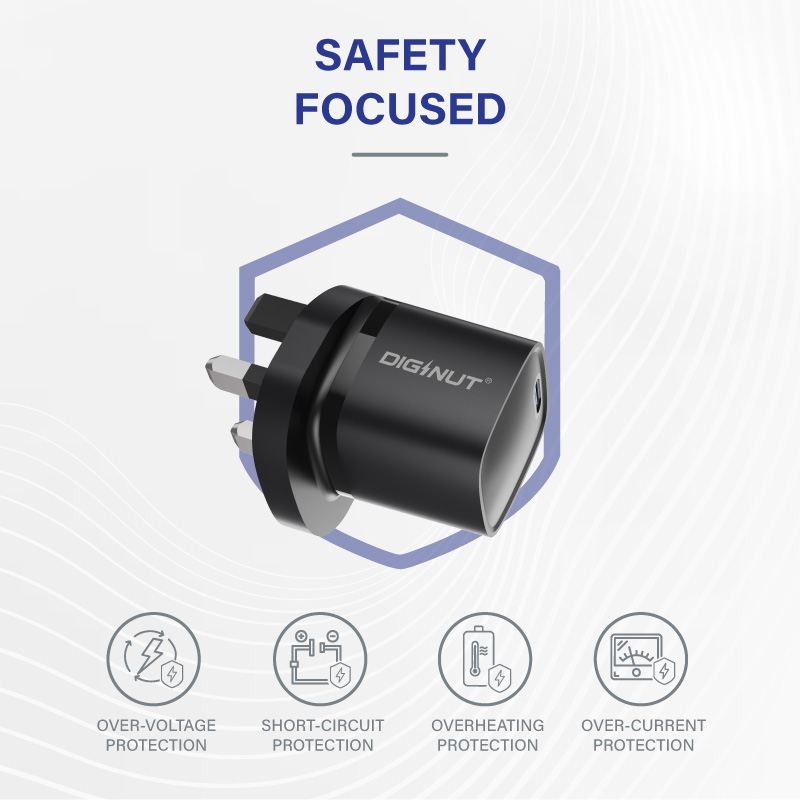 Diginut RLC-545UK GaN 30W Type-C Wall Charger Black