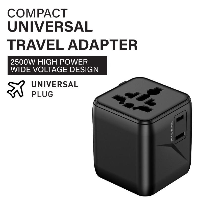 Diginut TR-12 Mini Universal Travel Adapter Black