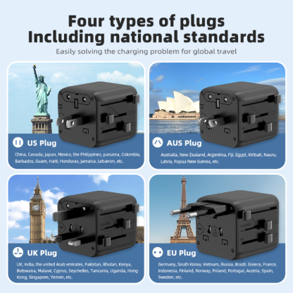 Diginut TR-12 Mini Universal Travel Adapter Black