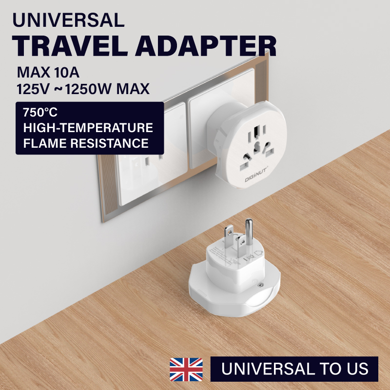 Diginut UA-20 Universal to UK / UA-21 Universal to US /UA-22 Universal to AU/UA-23 Universal to EU Adapter