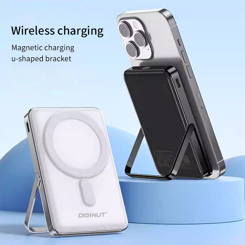 Image 76: Gadget MIX Diginut W-37 Pro 10000mAh PD30W+15W Wireless Powerbank/ Built In U-shaped Bracket/ Digital Display