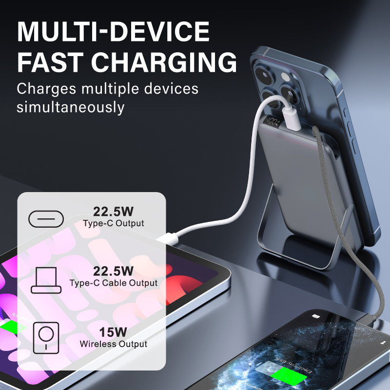 Diginut W-52 Pro 10000mAh 22.5W Power bank Gray