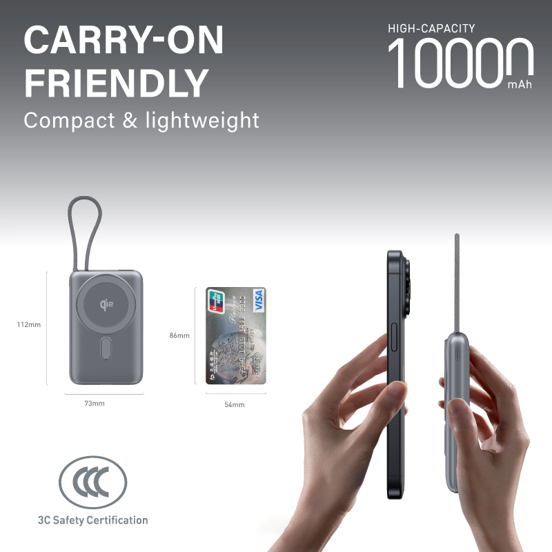 Diginut W-52 Pro 10000mAh 22.5W Power bank Gray