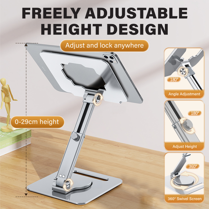 Diginut ZJ-22 Aluminum Alloy Height-Adjustable Swiel Mount Grey