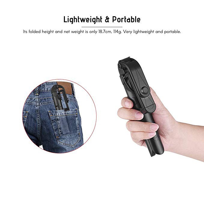 Gadget MIX Diginut DT-05 Selfie Stick With Bluetooth Control/ 360 Degrees Rotation/ Bluetooth Shutter Release