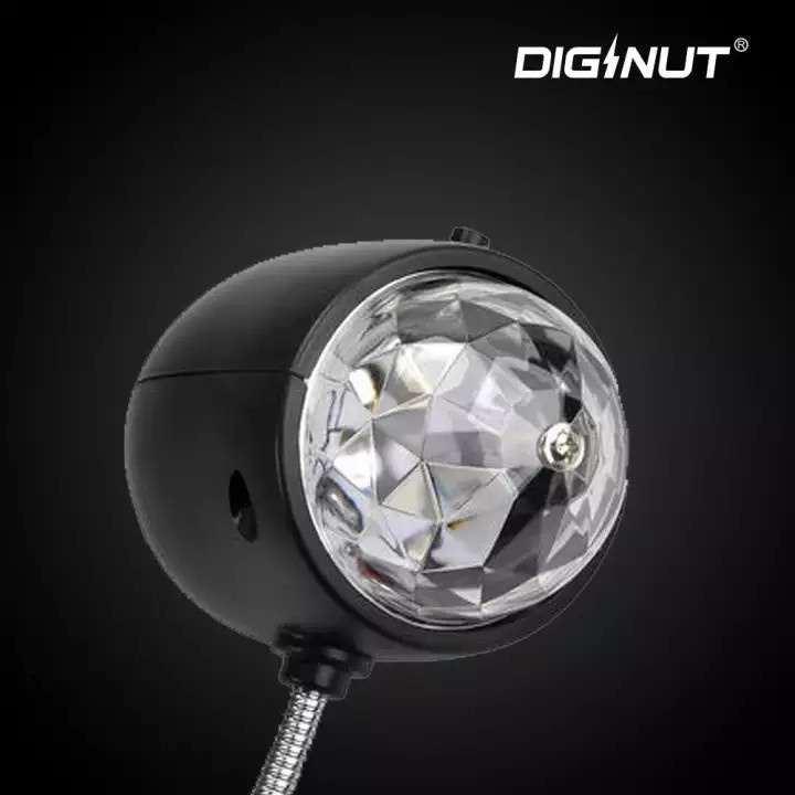 Gadget MIX DIGINUT USB LED Light Disco/ RGB 2 in 1 Stage Light/ 7 Mini Rotating Crystal/ 360 degreee rotation