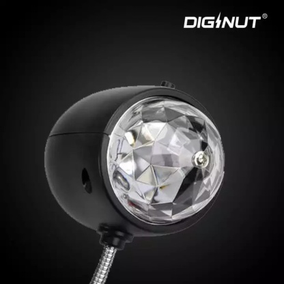 Gadget MIX DIGINUT USB LED Light Disco/ RGB 2 in 1 Stage Light/ 7 Mini Rotating Crystal/ 360 degreee rotation