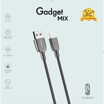 Gadget MIX DIGINUT Cable Collection/Fast Charging/Data Transfer/iPhone/Type-C/Micro USB Cable/20CM/1M/1.2M/2M/3M/3A-5.5A