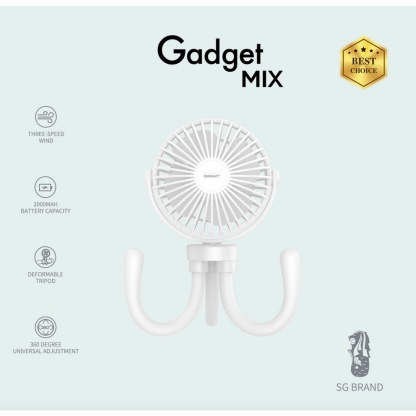 Gadget MIX Diginut Portable Fan Collection/Mini Size/Rechargeable/USB Charging Stand Fan/Handheld Neck Fan/Clip Fan/Gift