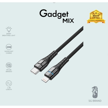 Gadget MIX DIGINUT Cable Collection/Fast Charging/Data Transfer/iPhone/Type-C/Micro USB Cable/20CM/1M/1.2M/2M/3M/3A-5.5A