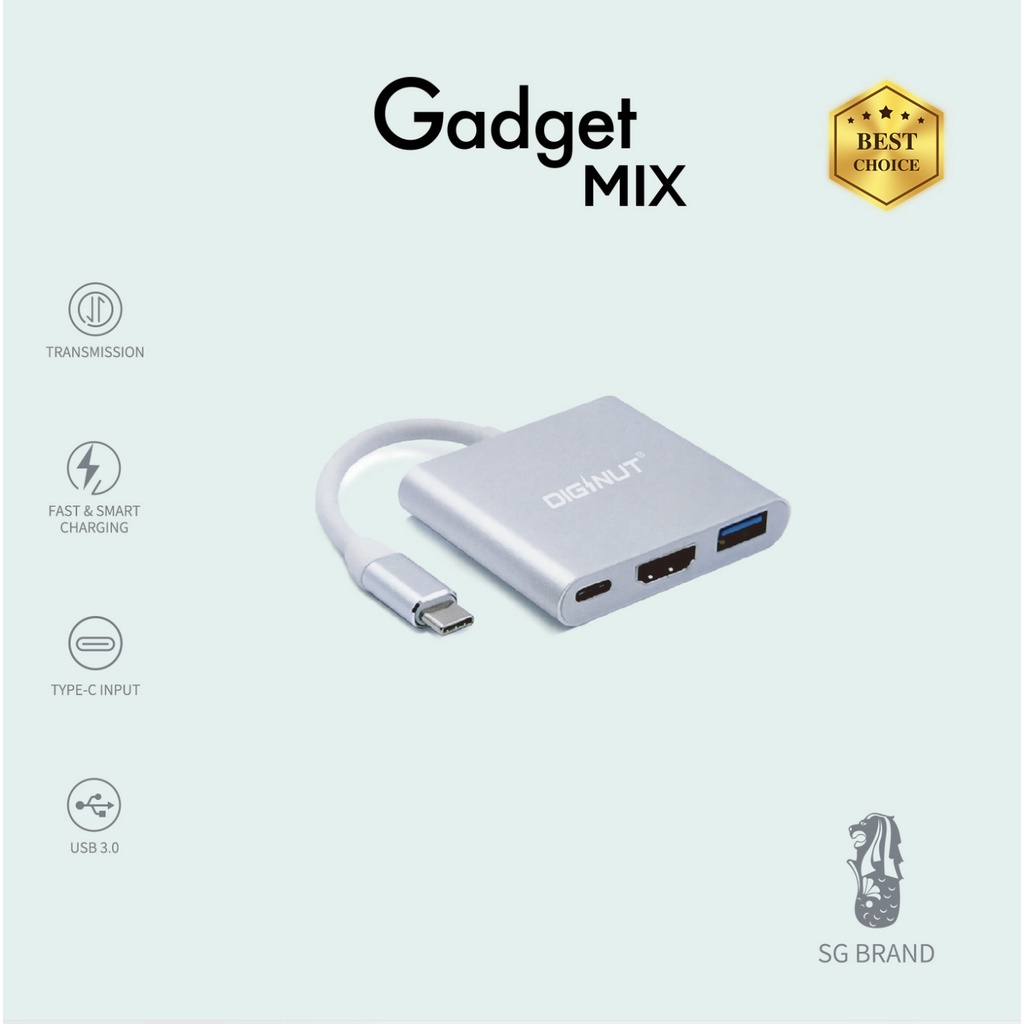 DIGINUT DA-15 Type-C To HDMI Multiport Adapter/Typc-C To USB/Type-C To Type-C/ IPadMultiport Adapter