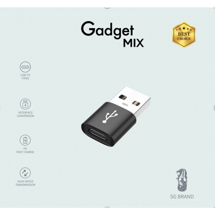 Gadget MIX DIGINUT- DA-01 USB To Type-C Adapter Converter/ Support PD Output