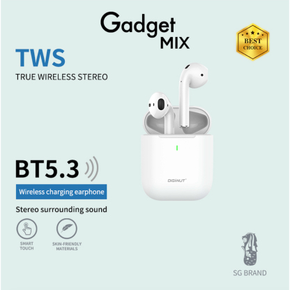 Gadget MIX Diginut T-26 TWS Bluetooth Earphones/ HIFI Stereo/ Wide Compatibility/ Support Wireless Charging