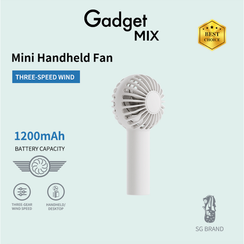 Gadget MIX CL-35 Mini Handheld Fan/ Multifunctional Small Fan/ Handheld/desktop Dual Purpose/ 3Gear Wind Speed/ Lanyard