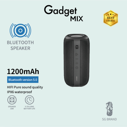 Gadget MIX DIGINUT BT-125 Bluetooth Speaker Black/ Double Speakers Interconnection/ Plackback Function