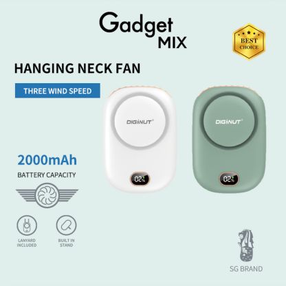 Gadget MIX Diginut CL-26 Hanging Neck Fan/ Portable Fan/Outdoor/Handsfree/USB Rechargeable